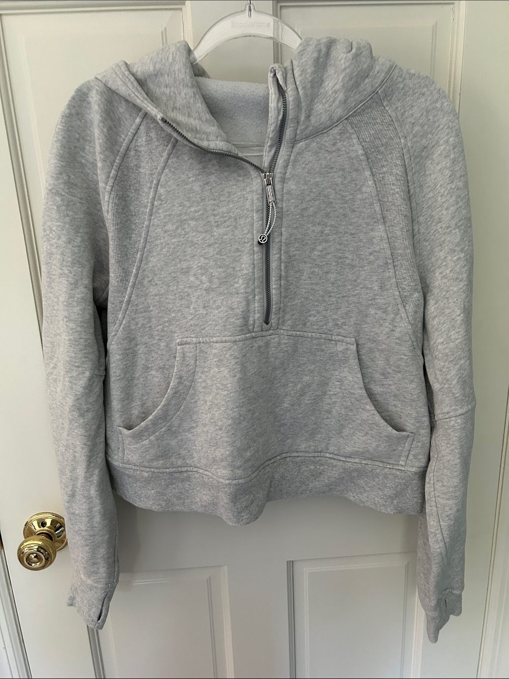 Like New Lululemon Gray Women's Half-Zip Hooded Pullover